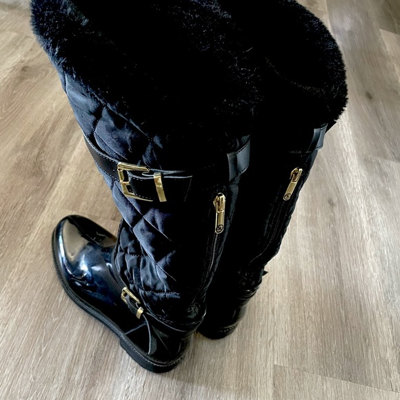 Guess knee-quilted rubber low heel rain boots - Picture 1 of 4